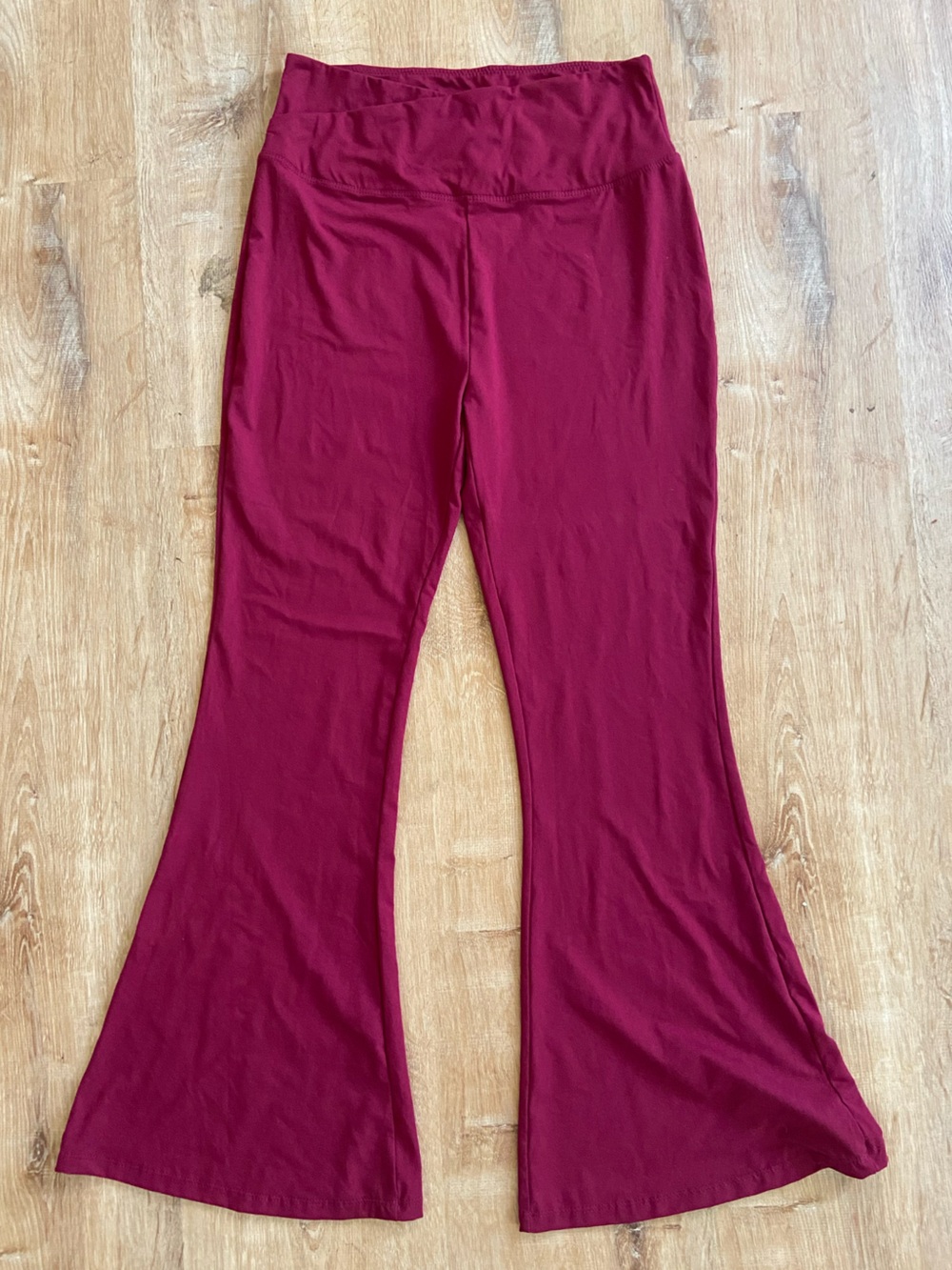 Burgundy Stretch Flair Leggings